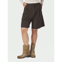 Neo Noir, Nika Structure Shorts, Dark Brown