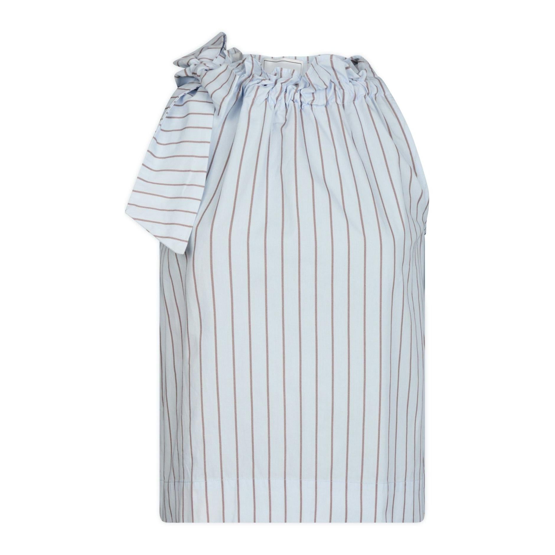 Neo Noir, Maula Stripe Top, Light Blue-Neo Noir-Minlillebutik.dk