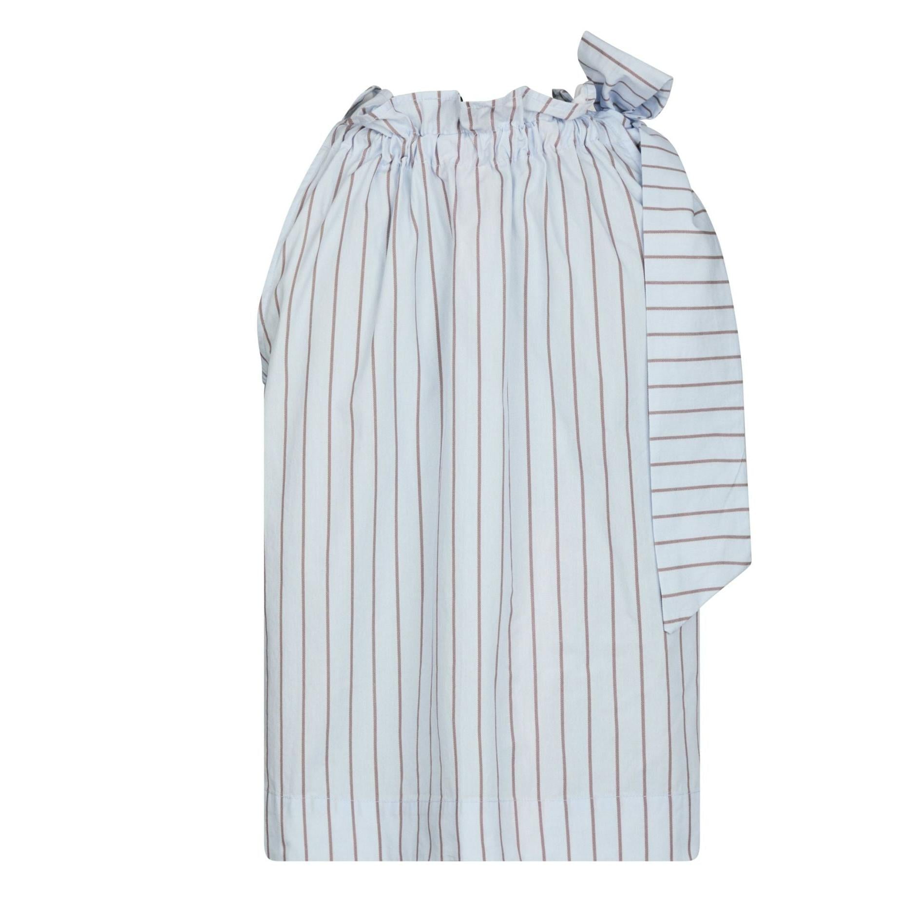 Neo Noir, Maula Stripe Top, Light Blue-Neo Noir-Minlillebutik.dk