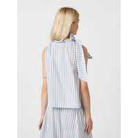 Neo Noir, Maula Stripe Top, Light Blue-Neo Noir-Minlillebutik.dk
