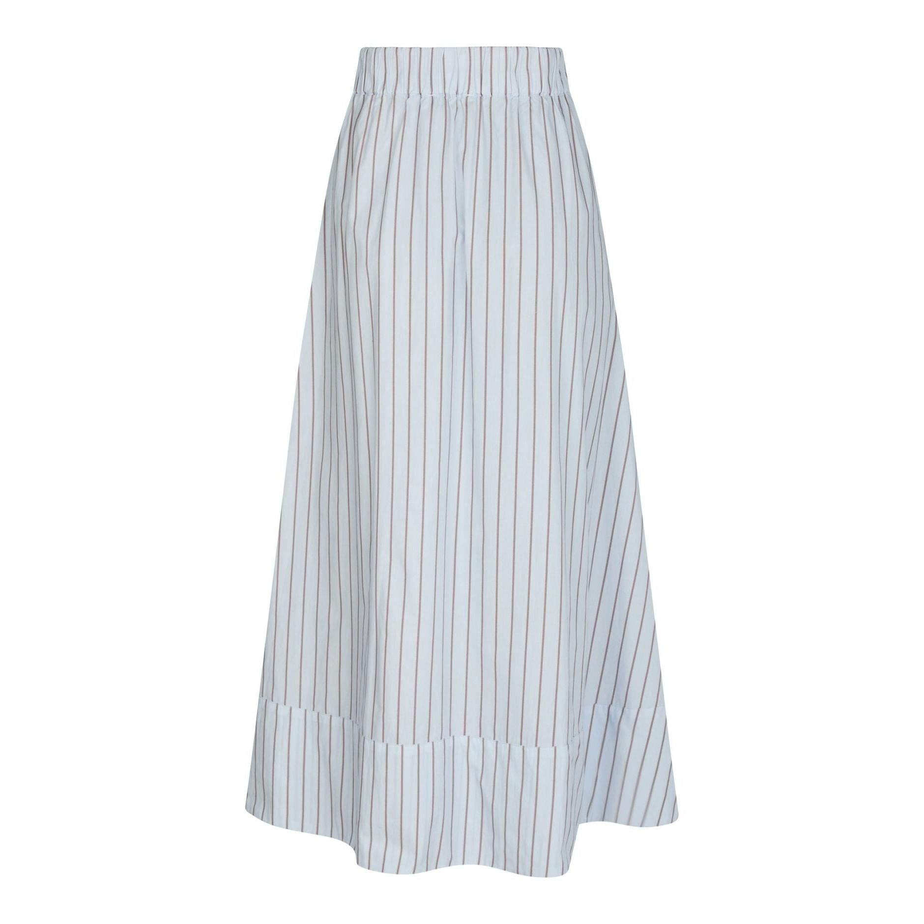 Neo Noir, Yara Stribe Long Skirt, Light Blue-neo-Minlillebutik.dk