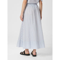 Neo Noir, Yara Stribe Long Skirt, Light Blue-neo-Minlillebutik.dk