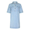 Neo Noir, Saras Denim Emb Dress, Light Blue-Neo Noir-Minlillebutik.dk