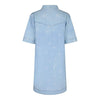 Neo Noir, Saras Denim Emb Dress, Light Blue-Neo Noir-Minlillebutik.dk
