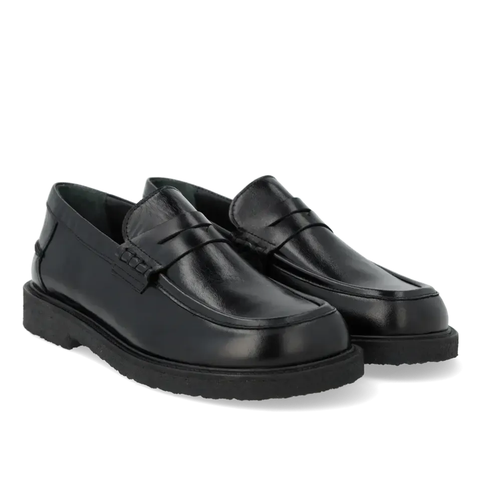 Angulus, Loafer, Bred pasform, Sort-Angulus-Minlillebutik.dk