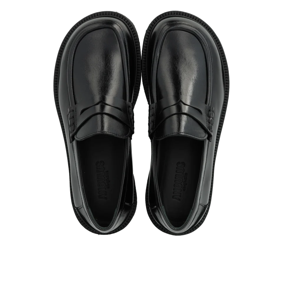 Angulus, Loafer, Bred pasform, Sort