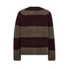Mos Mosh, Taci Stripe LS V-Neck Knit, Fudge-Mos Mosh-Minlillebutik.dk