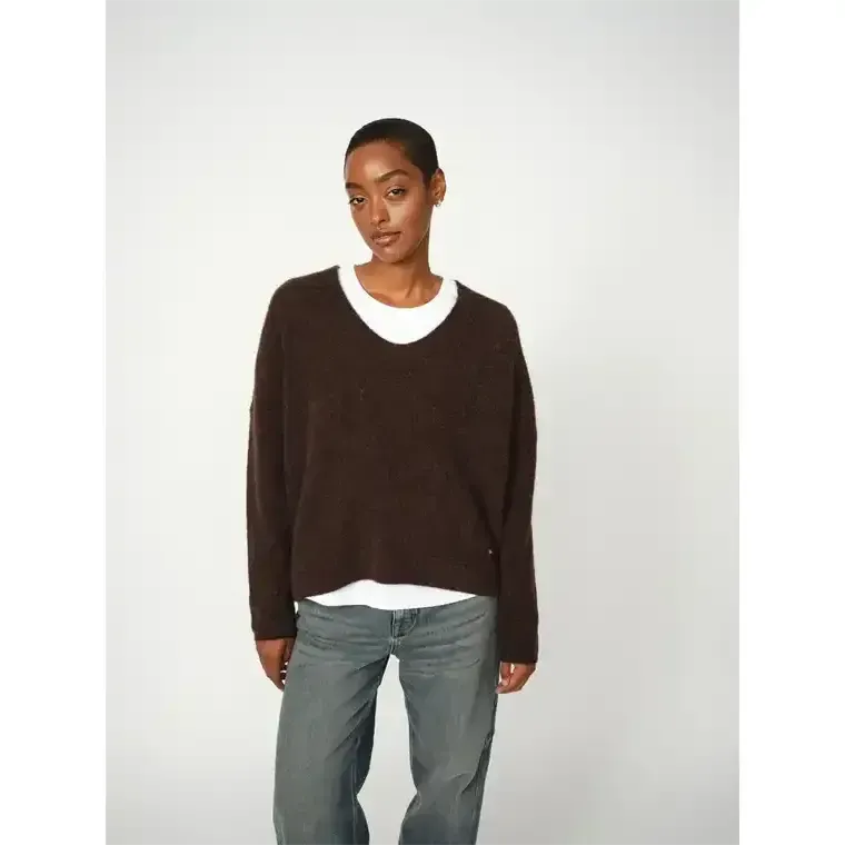Mos Mosh, Thora V-Neck Knit, Delicioso-Mos Mosh-Minlillebutik.dk