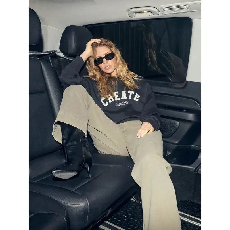 Mos Mosh, Celli O-LS Sweatshirt, Phantom-Mos Mosh-Minlillebutik.dk