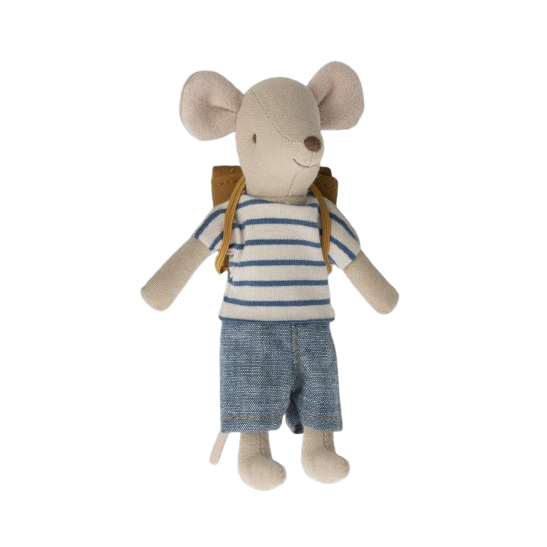 Maileg, Cykel Mus, Storebror med taske, 17-3205-00-Maileg-Minlillebutik.dk