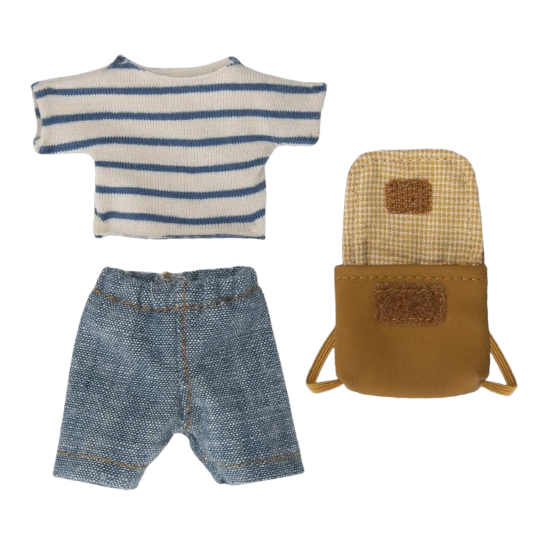 Maileg, Cykel Mus, Storebror med taske, 17-3205-00-Maileg-Minlillebutik.dk