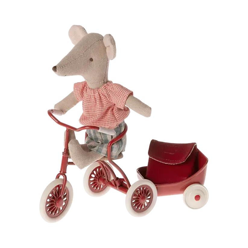 Maileg, Cykel Mus, Storesøster, Rød, 17-4205-00-Maileg-Minlillebutik.dk