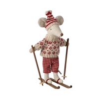 Maileg, Vintermus, Mor m/ski 17-4304-00-Maileg-Minlillebutik.dk