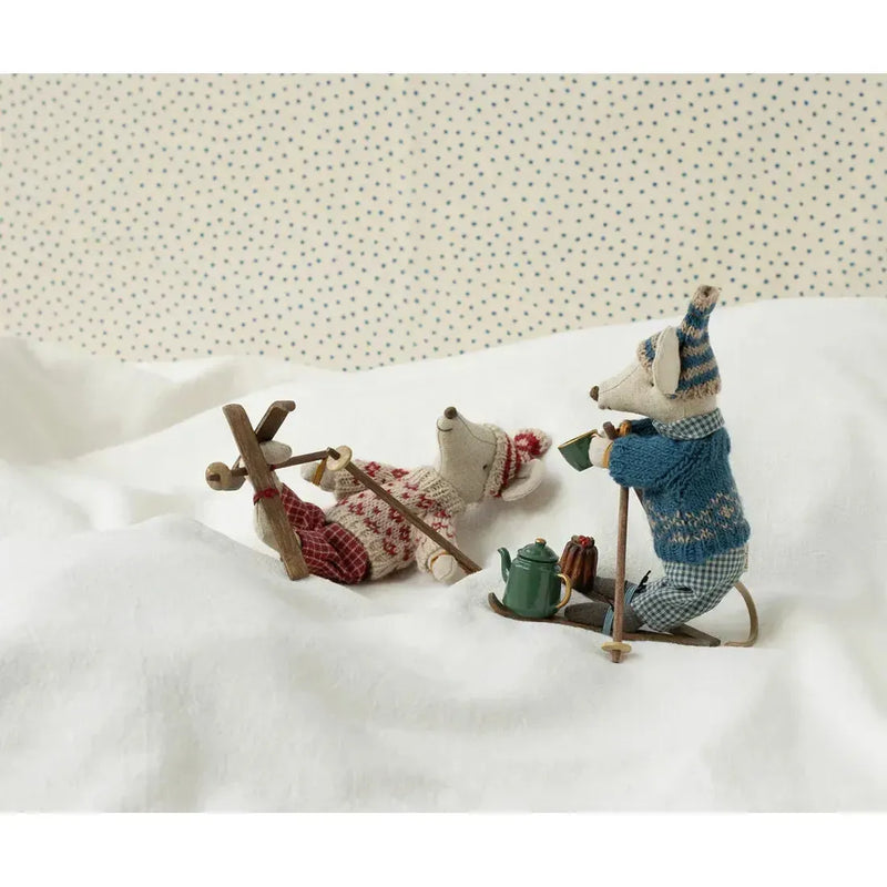 Maileg, Vintermus, Mor m/ski 17-4304-00-Maileg-Minlillebutik.dk