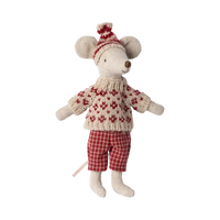 Maileg, Vintermus, Mor m/ski 17-4304-00-Maileg-Minlillebutik.dk