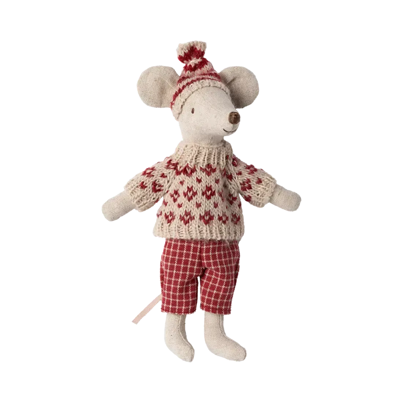 Maileg, Vintermus, Mor m/ski 17-4304-00-Maileg-Minlillebutik.dk