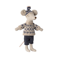 Maileg, Vintermus, Far m/ski 17-4305-00-Maileg-Minlillebutik.dk