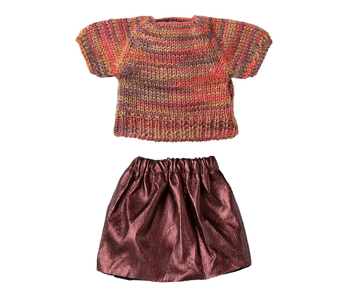 Maileg, Nederdel og strikket bluse, Mor mus, 17-5305-00