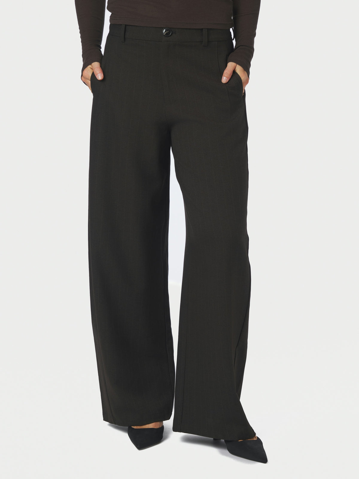Neo Noir, Essiall Pinstripe Pants, Antracit