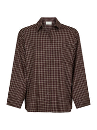Neo Noir, Anella Check Shirt, Chocolate Plum