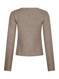 Neo Noir, Melia Knit Cardigan, Sand Melange