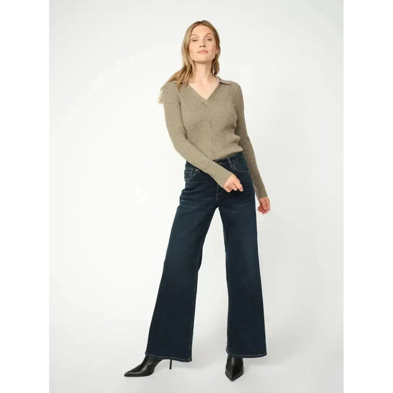 Mos Mosh, Dara Hera Jeans, Dark Blue, Regular-Mos Mosh-Minlillebutik.dk