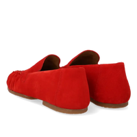 Angulus, Ultrablød Mokkasin i Ruskind, Red Coral-Angulus-Minlillebutik.dk