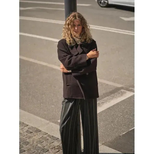 Mos Mosh, Charly Wool Jacket, Chocolate Tort-Mos Mosh-Minlillebutik.dk