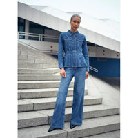 Mos Mosh, MMCintura Odak Shirt, Blue-Mos Mosh-Minlillebutik.dk