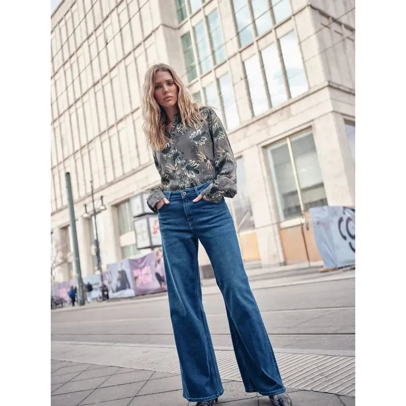 Mos Mosh, Dara Hera Jeans, Dark Blue, Regular-Mos Mosh-Minlillebutik.dk