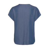 Rosemunde, RWDallas SL Blouse, Medium blue-Rosemunde-Minlillebutik.dk