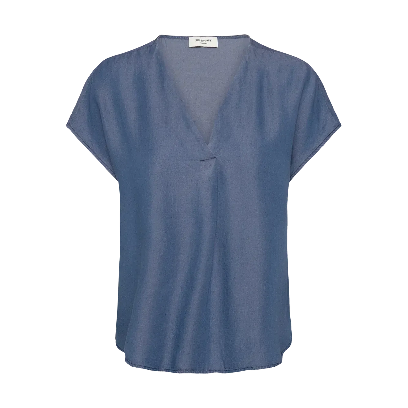 Rosemunde, RWDallas SL Blouse, Medium blue-Rosemunde-Minlillebutik.dk