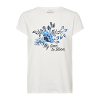 Rosemunde, RWNatali Print Capsleeve T-shirt, Flower placement print-Rosemunde-Minlillebutik.dk