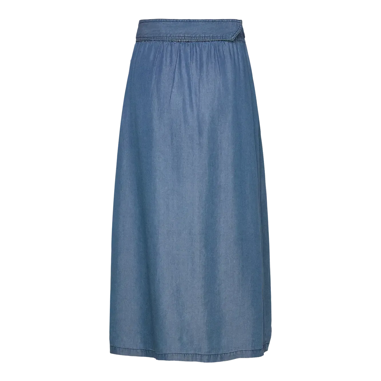 Rosemunde, RWDallas MW Midi Skirt, Medium blue-Rosemunde-Minlillebutik.dk