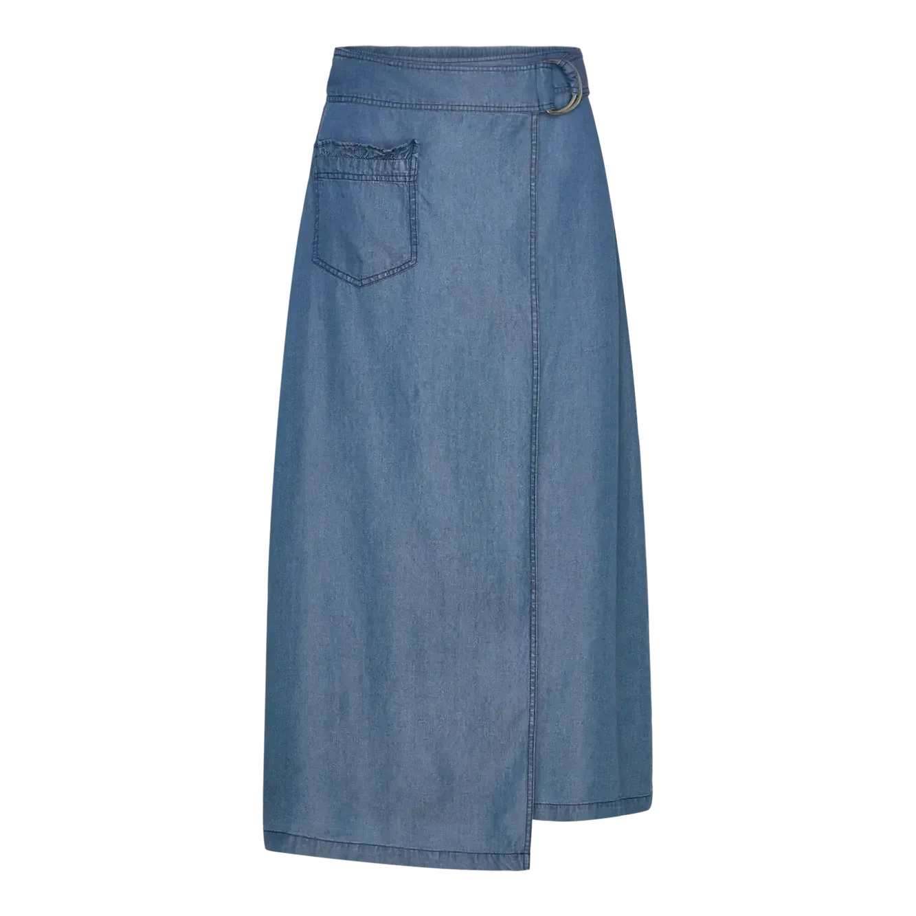 Rosemunde, RWDallas MW Midi Skirt, Medium blue-Rosemunde-Minlillebutik.dk