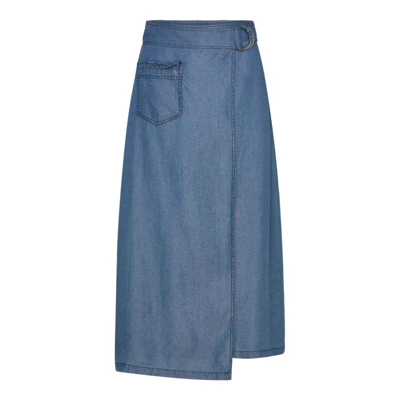 Rosemunde, RWDallas MW Midi Skirt, Medium blue-Rosemunde-Minlillebutik.dk