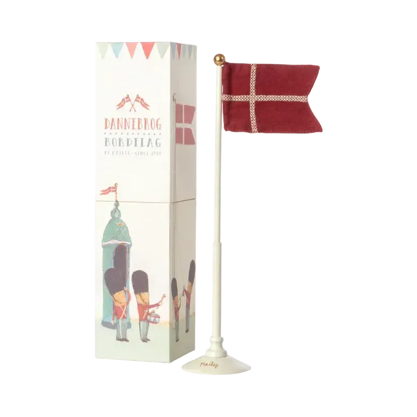 Maileg, Dannebrog, Bordflag, 19-4110-00-Maileg-Minlillebutik.dk