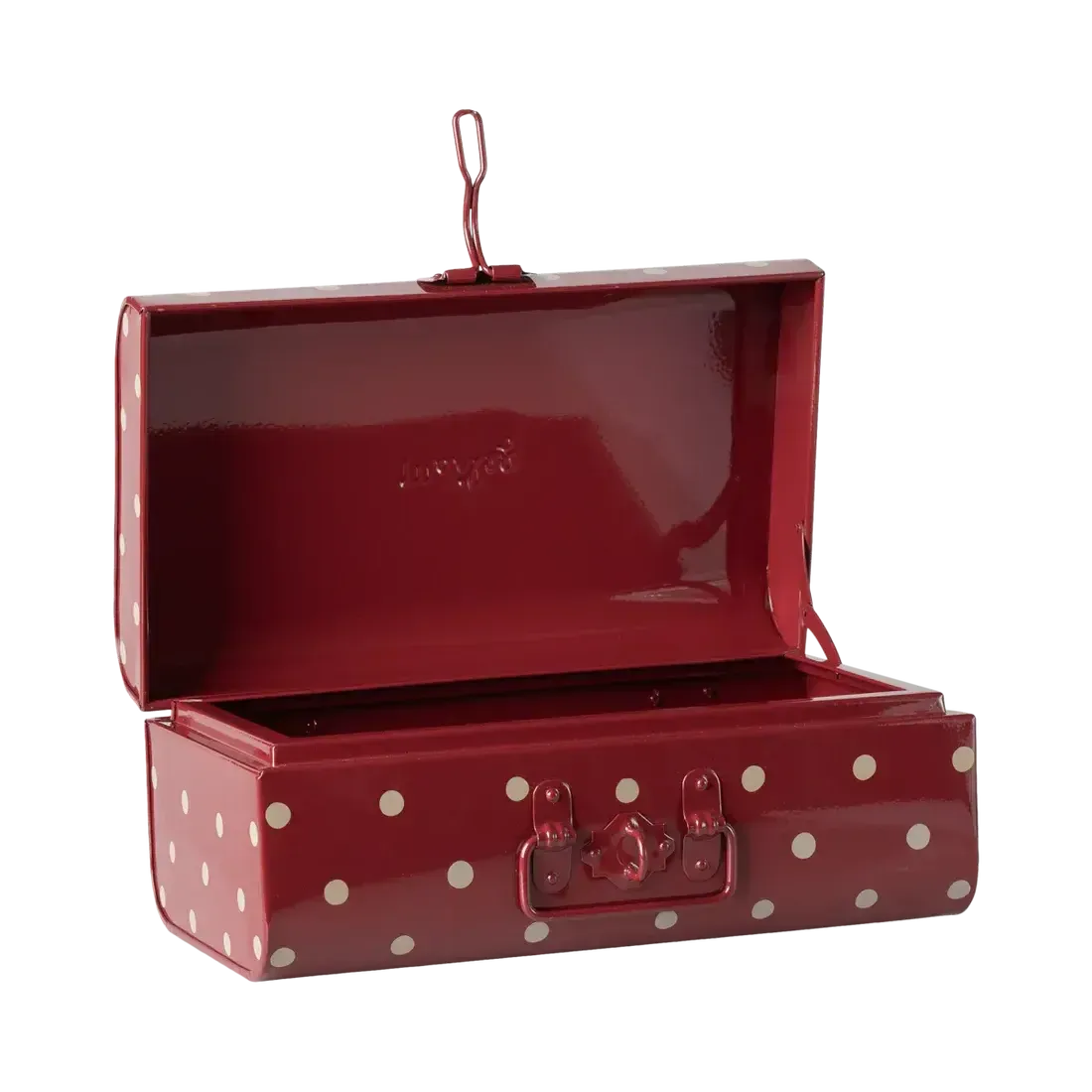 Maileg, Opbevaringskuffert, Lille, Rød m/prikker 19-4531-00-Maileg-Minlillebutik.dk