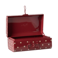 Maileg, Opbevaringskuffert, Lille, Rød m/prikker 19-4531-00-Maileg-Minlillebutik.dk
