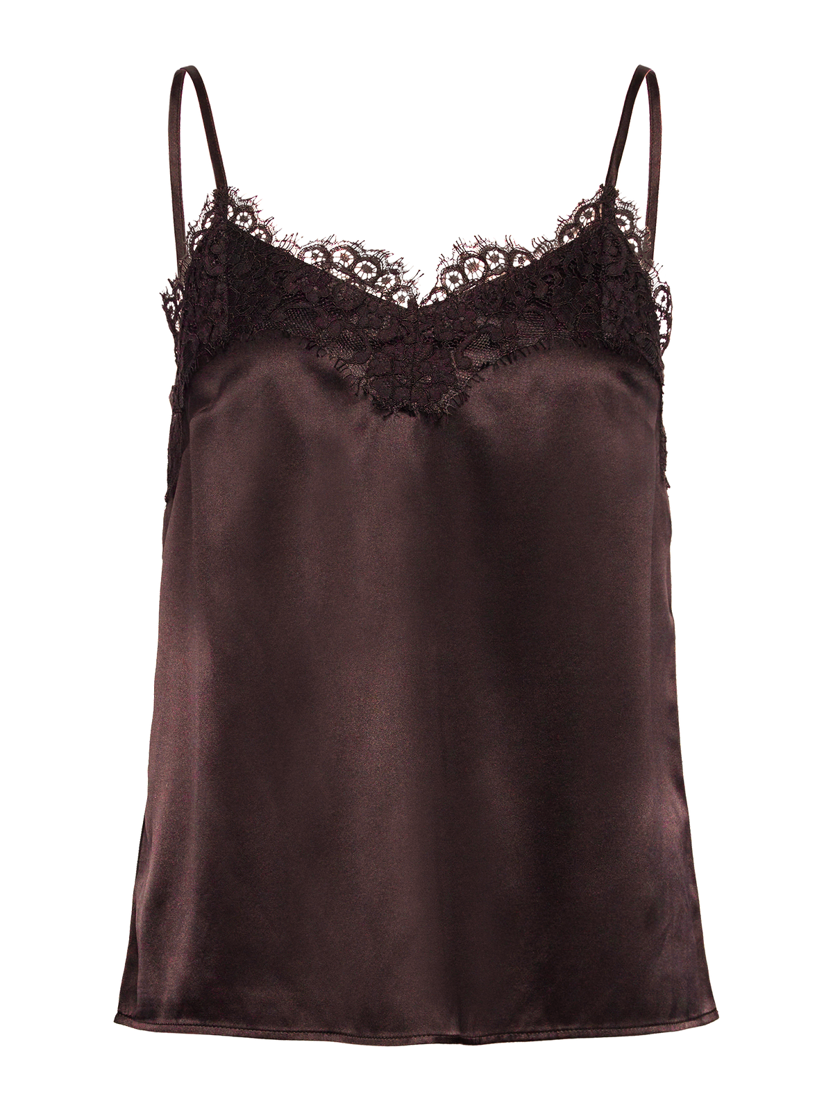Rosemunde, RWJade Silk Strap Lace Top, Mole