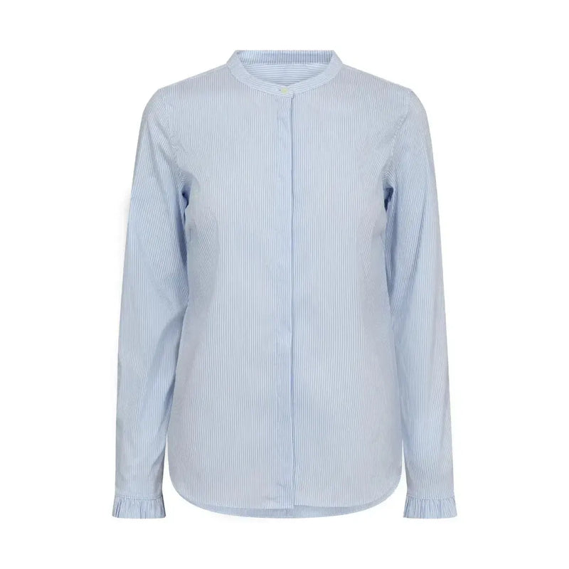 Mos Mosh, Mattie Stripe Shirt, Light Blue-Mos Mosh-Minlillebutik.dk