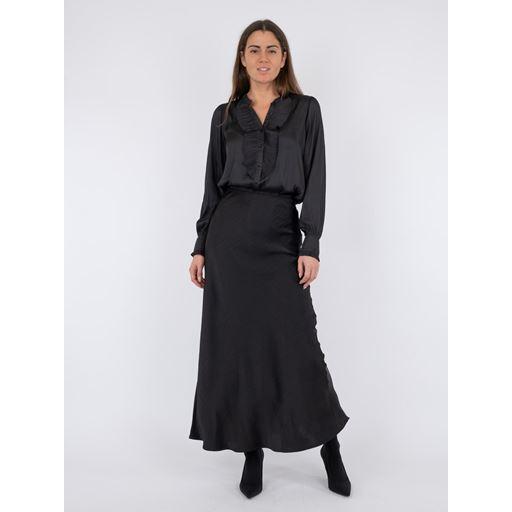 Neo Noir, Vicky Heavy Sateen Skirt, Black-Neo Noir-Minlillebutik.dk