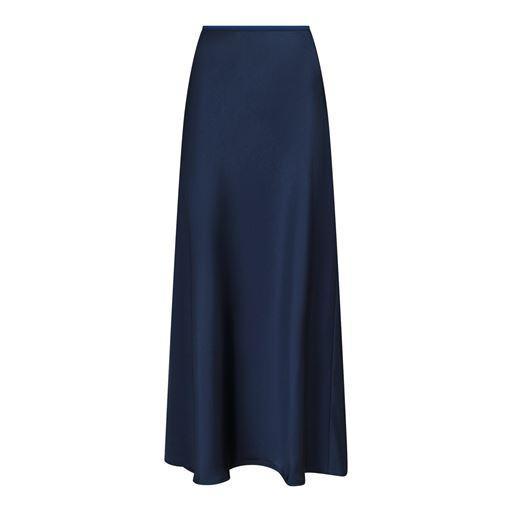 Neo Noir, Vicky Heavy Sateen Skirt, Midnight Blue-Neo Noir-Minlillebutik.dk
