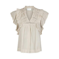 Neo Noir, Jayla S Voile Top, Creme-Neo Noir-Minlillebutik.dk