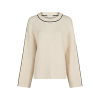 Neo Noir, Latte Knit Blouse, Ivory