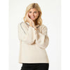 Neo Noir, Latte Knit Blouse, Ivory