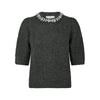 Neo Noir, Marie Stone Knit Blouse, Antracit Melange