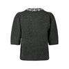 Neo Noir, Marie Stone Knit Blouse, Antracit Melange