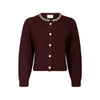 Neo Noir, Marie Stone Knit Cardigan, Wine