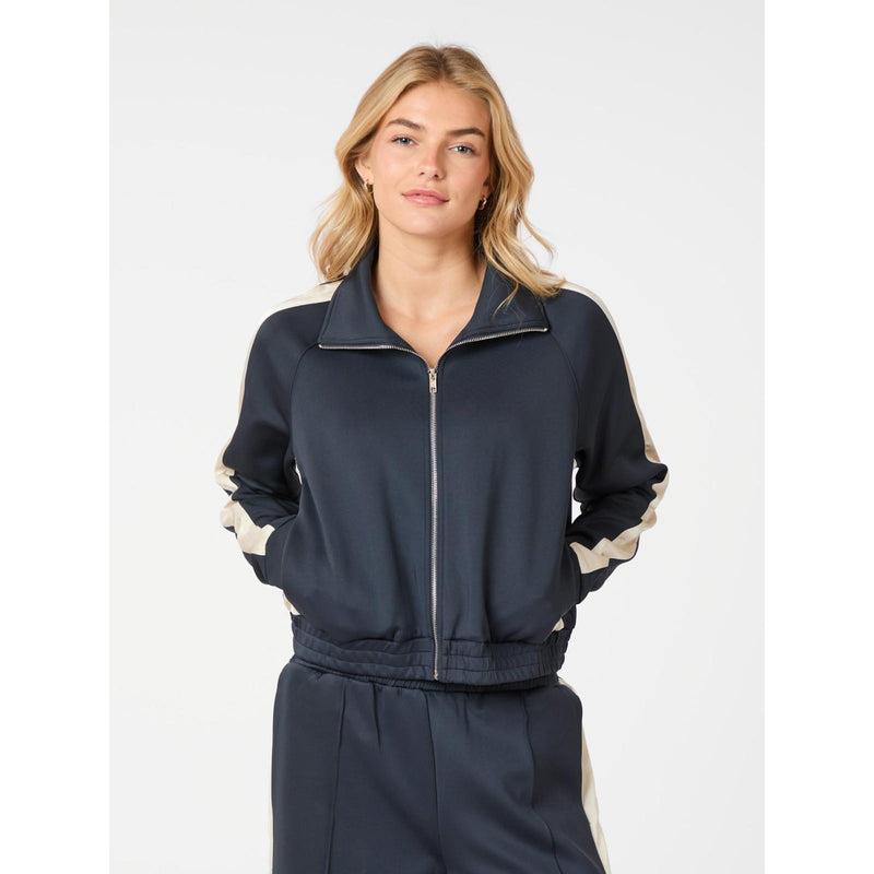 Neo Noir, Vera Track Suit Blouse, Navy